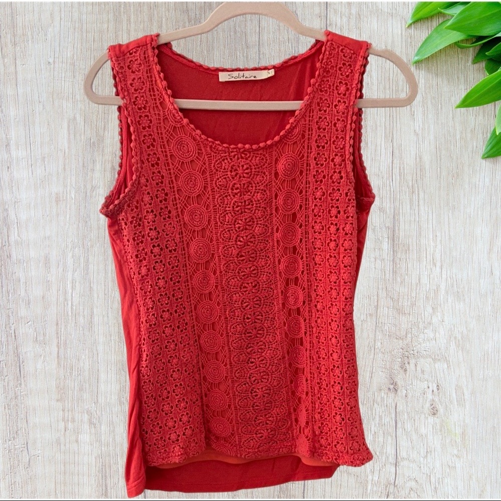Solitaire Crochet Tank - M